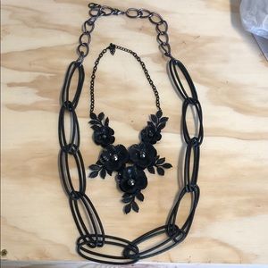 2 piece bundle black necklaces